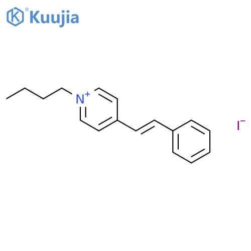 Pyridinium, 1-butyl-4-(2-phenylethenyl)-, iodide structure