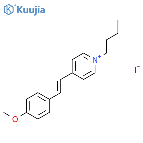 Pyridinium, 1-butyl-4-[2-(4-methoxyphenyl)ethenyl]-, iodide structure