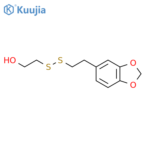 ETHANOL, 2-[[2-(1,3-BENZODIOXOL-5-YL)ETHYL]DITHIO]- structure