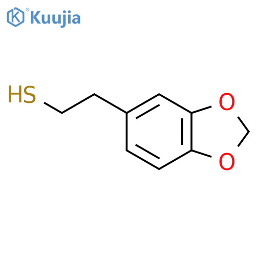 2-(1,3-dioxaindan-5-yl)ethane-1-thiol structure
