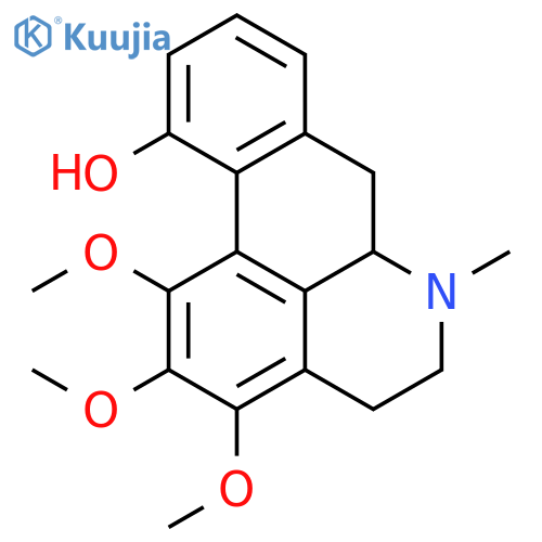 (6aR)-1,2,3-trimethoxy-6-methyl-5,6,6a,7-tetrahydro-4H-dibenzo[de,g]quinolin-11-ol structure