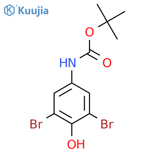 t-Butyl (3,5-dibromo-4-hydroxyphenyl)carbamate structure