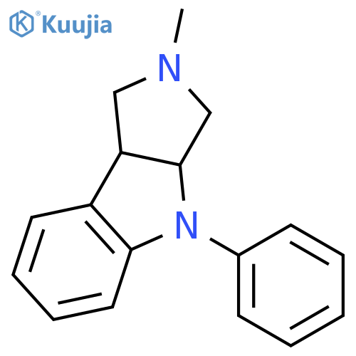 Pyrrolo[3,4-b]indole, 1,2,3,3a,4,8b-hexahydro-2-methyl-4-phenyl- structure