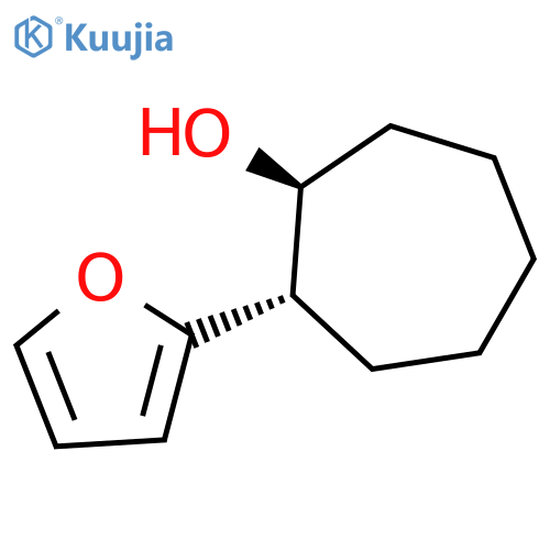 Cycloheptanol, 2-(2-furanyl)-, (1S-trans)- structure