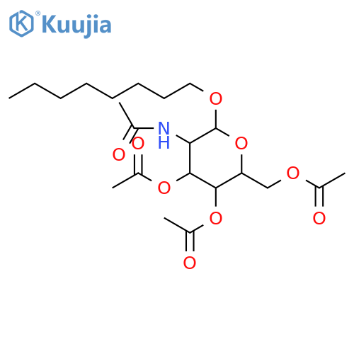 [3,4-bis(acetyloxy)-5-acetamido-6-(octyloxy)oxan-2-yl]methyl acetate structure