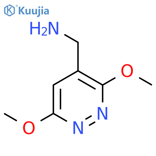 (3,6-dimethoxypyridazin-4-yl)methanamine structure
