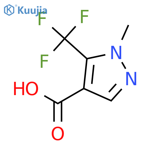 1-Methyl-5-(trifluoromethyl)-1H-pyrazole-4-carboxylic acid structure