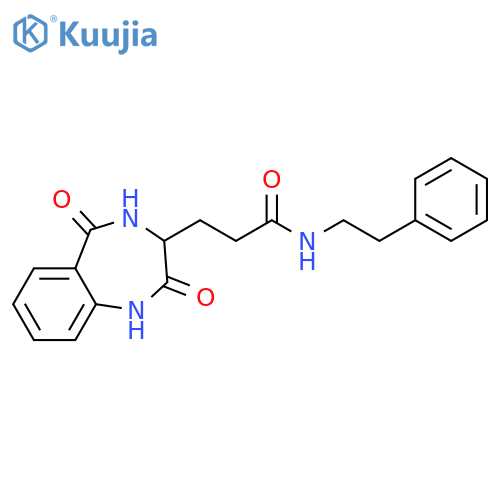 3-(2,5-dioxo-2,3,4,5-tetrahydro-1H-1,4-benzodiazepin-3-yl)-N-(2-phenylethyl)propanamide structure