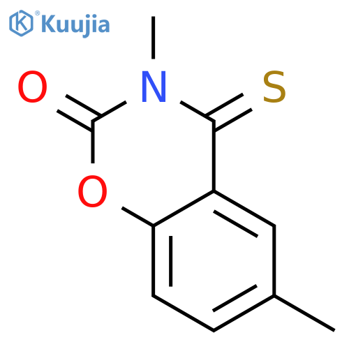 2H-1,3-BENZOXAZIN-2-ONE, 3,4-DIHYDRO-3,6-DIMETHYL-4-THIOXO- structure