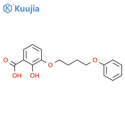 Benzoic acid, 2-hydroxy(4-phenoxybutoxy)- structure
