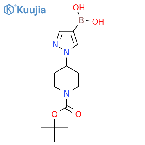 [1-(1-tert-butoxycarbonyl-4-piperidyl)pyrazol-4-yl]boronic acid structure