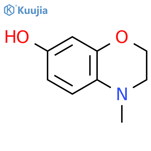 4-methyl-3,4-dihydro-2h-1,4-benzoxazin-7-ol structure