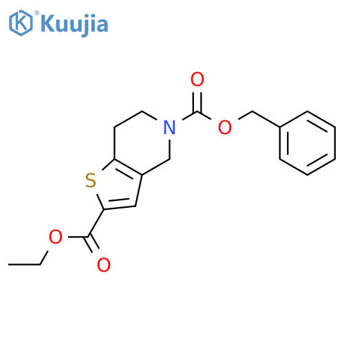 5-benzyl 2-ethyl 4H,5H,6H,7H-thieno[3,2-c]pyridine-2,5-dicarboxylate structure