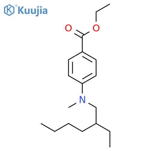Benzoic acid, 4-[(2-ethylhexyl)methylamino]-, ethyl ester structure