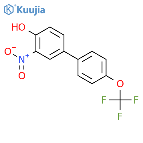 2-nitro-4-[4-(trifluoromethoxy)phenyl]phenol structure