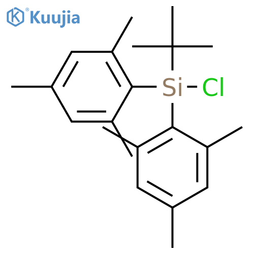 Silane, chloro(1,1-dimethylethyl)bis(2,4,6-trimethylphenyl)- structure