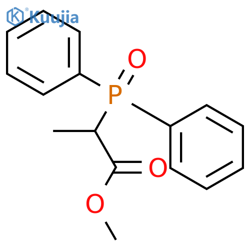 Propanoic acid, 2-(diphenylphosphinyl)-, methyl ester, (±)- structure