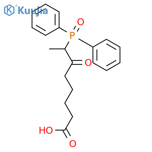 Octanoic acid, 7-(diphenylphosphinyl)-6-oxo-, (±)- structure