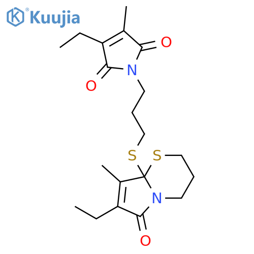 1-{3-[(7-ethyl-8-methyl-6-oxo-3,4-dihydro-2H-pyrrolo[2,1-b][1,3]thiazin-6(8aH)-yl)sulfanyl]propyl}-3-ethyl-4-methyl-1H-pyrrole-2,5-dione structure