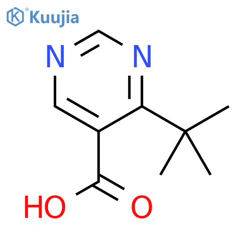 4-tert-butylpyrimidine-5-carboxylic acid structure