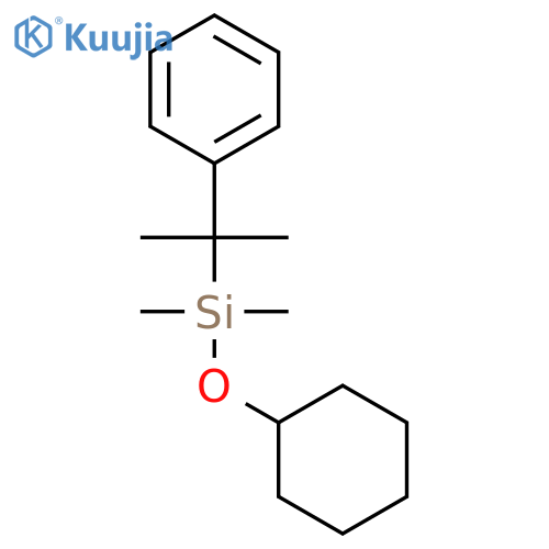 Silane, (cyclohexyloxy)dimethyl(1-methyl-1-phenylethyl)- structure