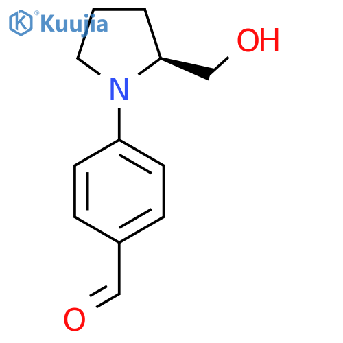 4-[(2S)-2-(hydroxymethyl)pyrrolidin-1-yl]benzaldehyde structure