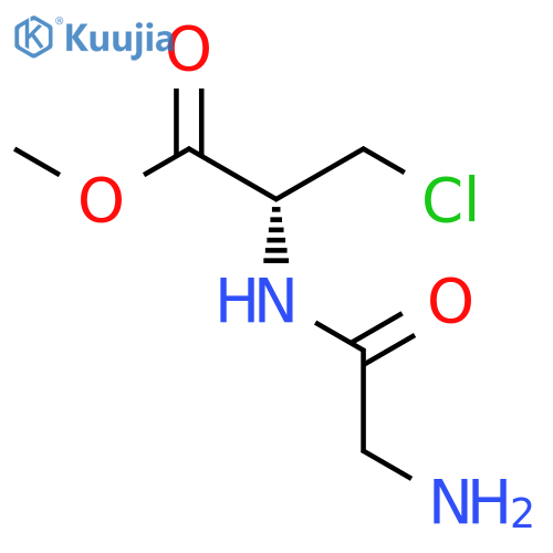 L-Alanine, 3-chloro-N-glycyl-, methyl ester structure
