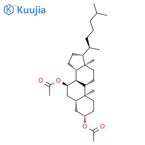 Cholestane-3,7-diol, diacetate, (3b,5a,7a)- structure