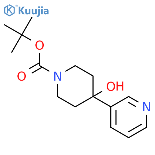 Tert-butyl 4-hydroxy-4-(pyridin-3-yl)piperidine-1-carboxylate structure