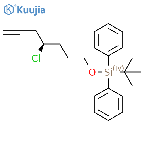 1,1'-(4R)-4-Chloro-6-heptyn-1-yloxy(1,1-dimethylethyl)silylenebisbenzene structure