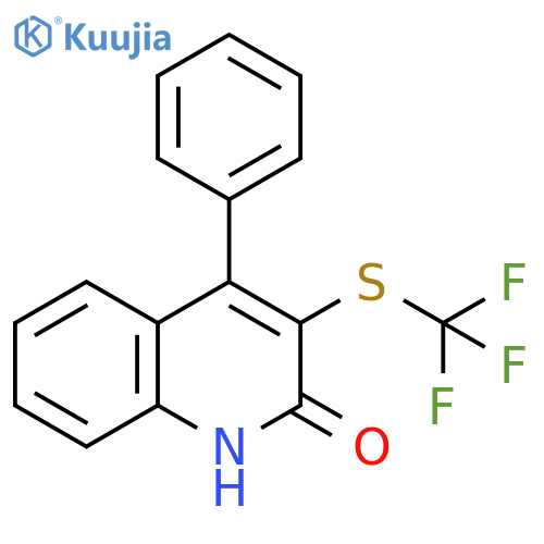2(1H)-Quinolinone,4-phenyl-3-[(trifluoromethyl)thio]- structure
