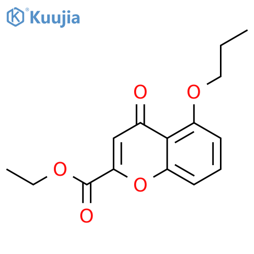 4H-1-Benzopyran-2-carboxylic acid, 4-oxo-5-propoxy-, ethyl ester structure