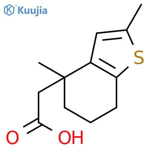 Benzo[b]thiophene-4-acetic acid, 4,5,6,7-tetrahydro-2,4-dimethyl- structure