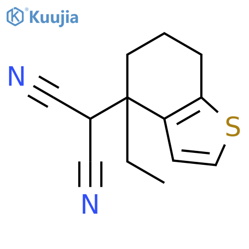 Propanedinitrile, (4-ethyl-4,5,6,7-tetrahydrobenzo[b]thien-4-yl)- structure