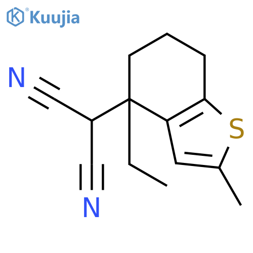 PROPANEDINITRILE, (4-ETHYL-4,5,6,7-TETRAHYDRO-2-METHYLBENZO[B]THIEN-4-YL)- structure