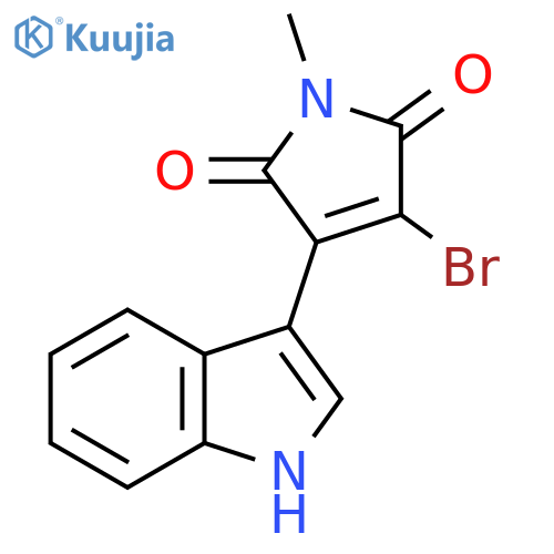 1H-Pyrrole-2,5-dione, 3-bromo-4-(1H-indol-3-yl)-1-methyl- structure