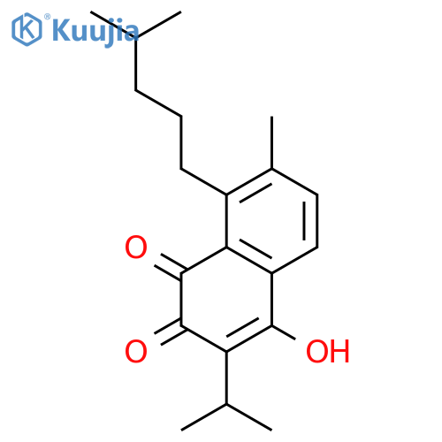 1,4-Naphthalenedione,3-hydroxy-6-methyl-2-(1-methylethyl)-5-(4-methylpentyl)- structure