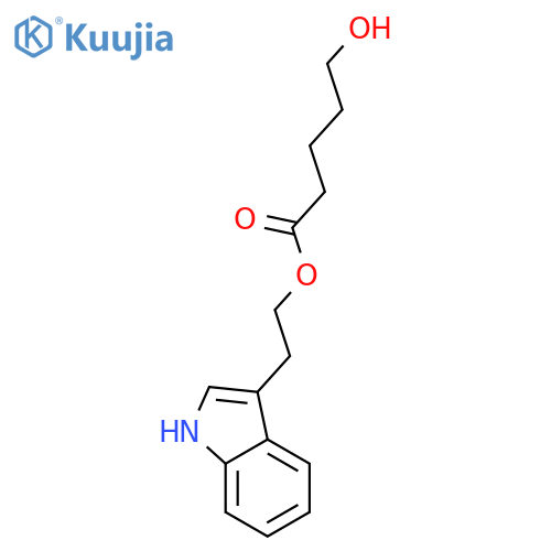 2-(1H-indol-3-yl)ethyl 5-hydroxypentanoate structure