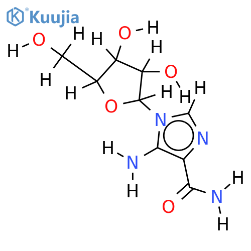 5-amino-1-beta-D-ribofuranosyl-1H-imidazole-4-carboxylic acid amide structure