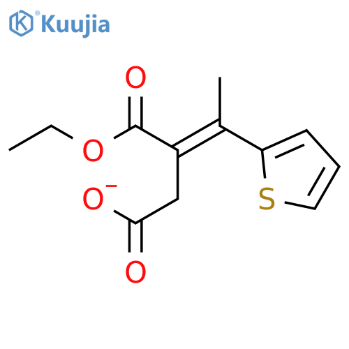 Butanedioic acid, [1-(2-thienyl)ethylidene]-, 1-ethyl ester, (E)- structure