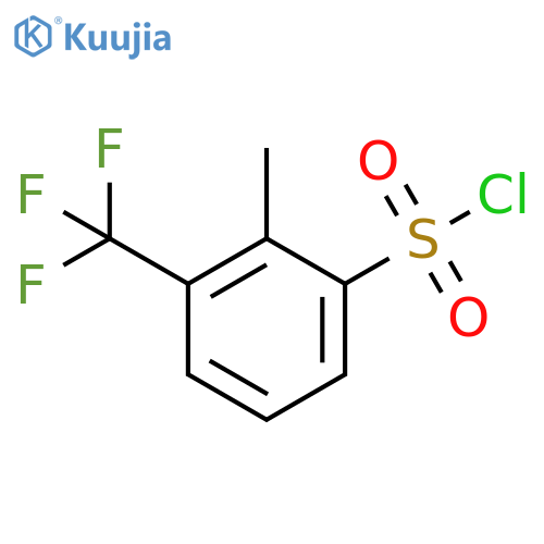 2-methyl-3-(trifluoromethyl)benzene-1-sulfonyl chloride structure