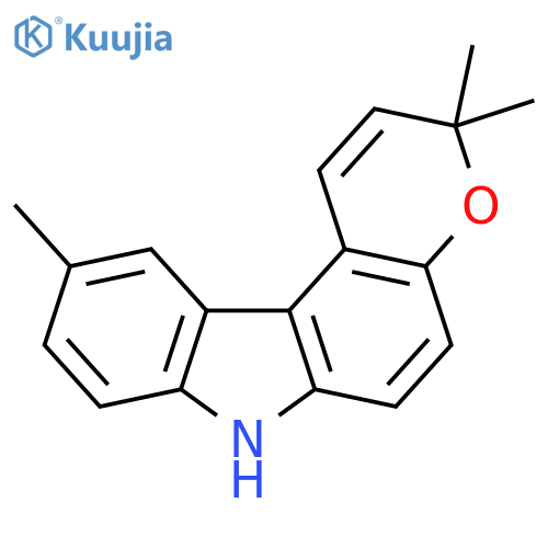 Pyrano[2,3-c]carbazole,3,7-dihydro-3,3,10-trimethyl- structure