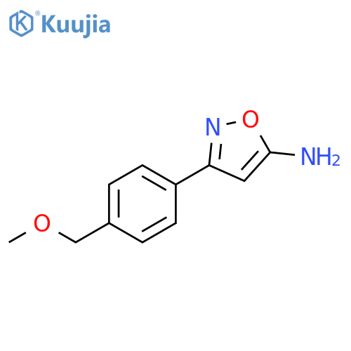 3-4-(methoxymethyl)phenyl-1,2-oxazol-5-amine structure