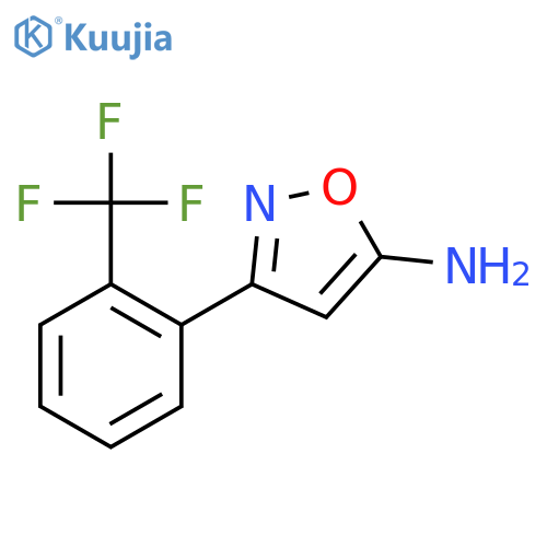 3-(2-(Trifluoromethyl)phenyl)isoxazol-5-amine structure