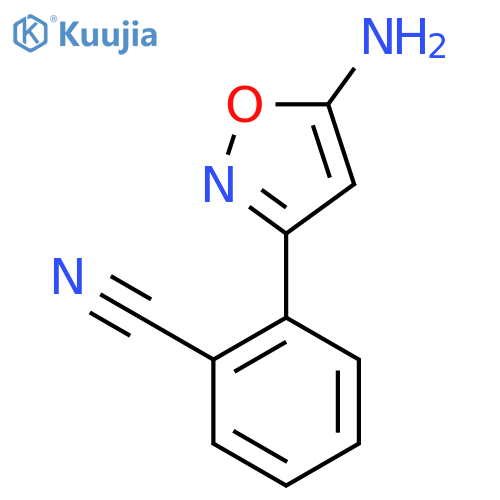 2-(5-amino-1,2-oxazol-3-yl)benzonitrile structure