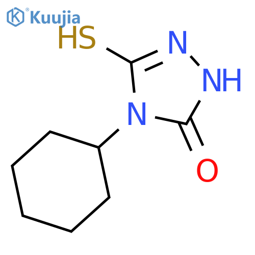 4-Cyclohexyl-5-mercapto-2,4-dihydro-3H-1,2,4-triazol-3-one structure