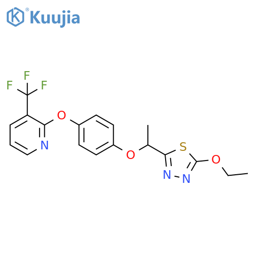 Pyridine,2-[4-[1-(5-ethoxy-1,3,4-thiadiazol-2-yl)ethoxy]phenoxy]-3-(trifluoromethyl)- structure