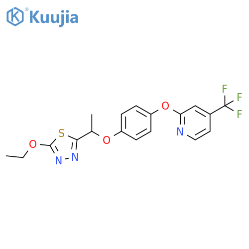 Pyridine,2-[4-[1-(5-ethoxy-1,3,4-thiadiazol-2-yl)ethoxy]phenoxy]-4-(trifluoromethyl)- structure