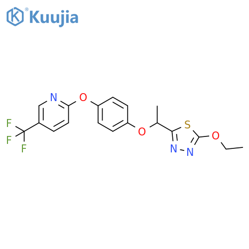 Pyridine,2-[4-[1-(5-ethoxy-1,3,4-thiadiazol-2-yl)ethoxy]phenoxy]-5-(trifluoromethyl)- structure