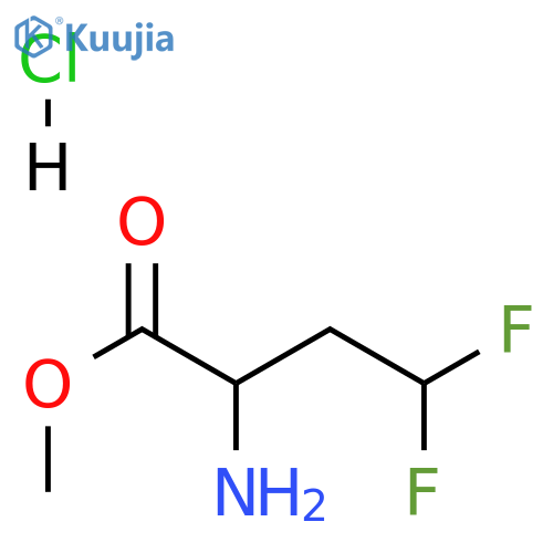 methyl 2-amino-4,4-difluorobutanoate hydrochloride structure